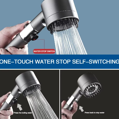 3 Mode Pressurized Shower head