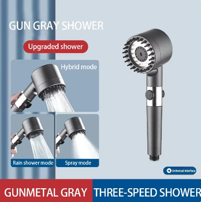 3 Mode Pressurized Shower head