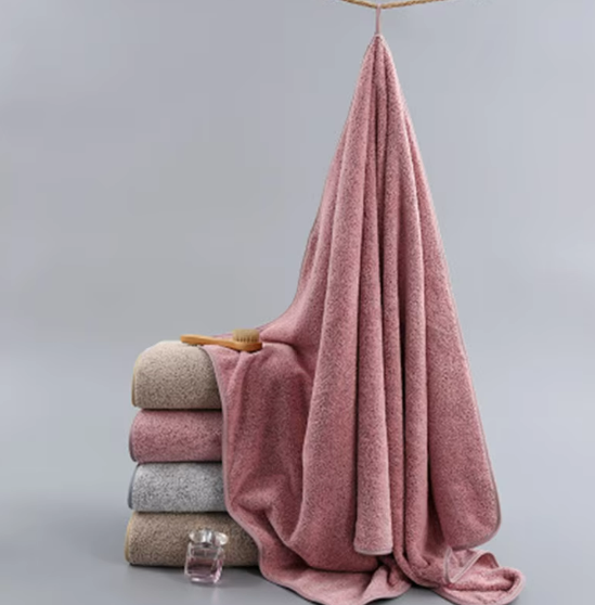 Bamboo Charcoal Coral Velvet Bath Towel