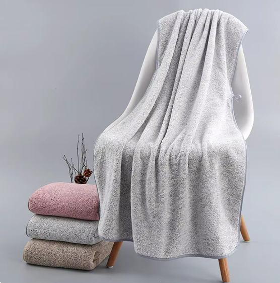 Bamboo Charcoal Coral Velvet Bath Towel